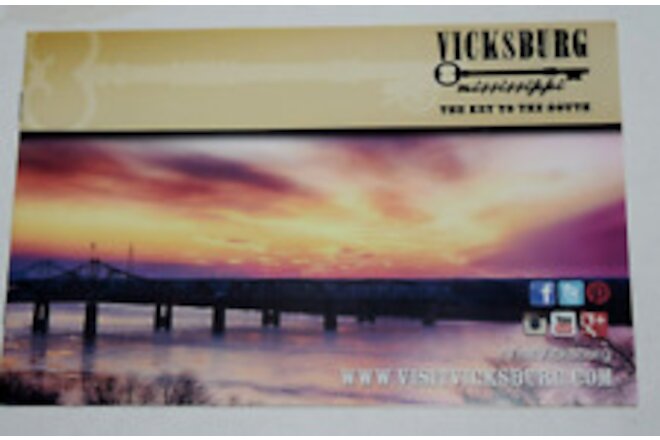VICKSBURG, MISSISSIPPI "The Key to the South," BROCHURE, (5.25" x 8.50"), New