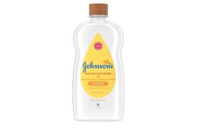 Johnson's Baby Oil, Mineral Oil Enriched with Shea & Cocoa Butter 20 fl. oz