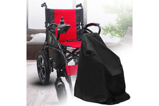 Wheelchair Cover Black Power Chair Wheel Chair Cover Waterproof Dustproof，Black