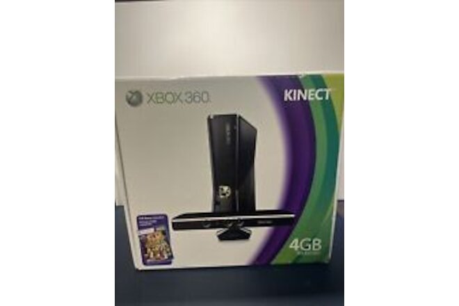 Microsoft Xbox 360 S Gaming Console and Kinect - New!! With Two Games