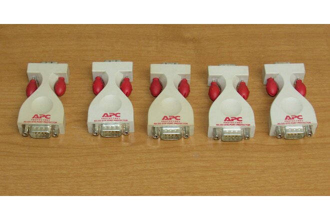 Lot of 5 APC ProtectNet RS-232 DTE Port Protector 9-Pin Serial Surge Protectors