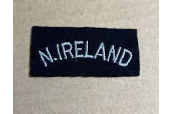 WW2 British N. IRELAND Nationality Shoulder Title Patch  1 3/4" x 1 1/4"