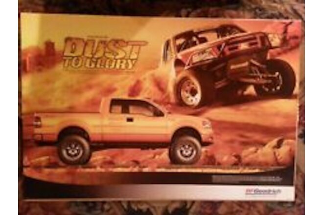 BF GOODRICH ORIGINAL SIGN  DUST TO GORY POSTER,FEATURING FORD BAJA OFF ROAD RACE