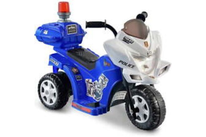 Kid Motorz Lil' Patrol 6-Volt Battery-Powered Ride-On Motorcycle,goes in reverse
