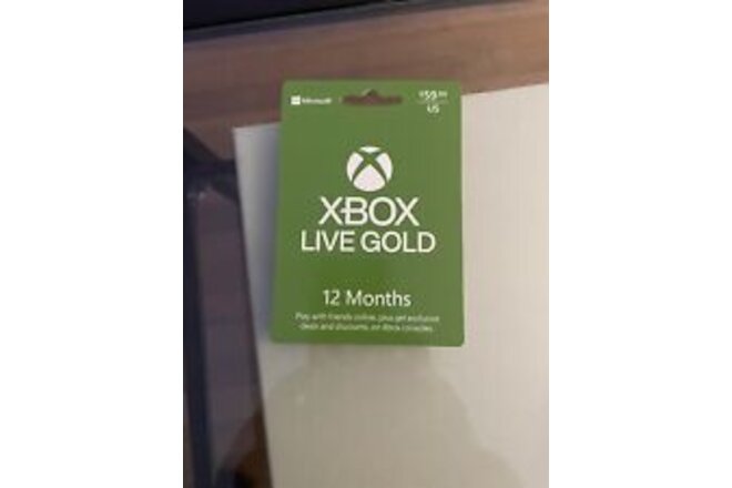 Microsoft 52M-00339 Xbox Live Subscription 12 Month Gold Membership Card