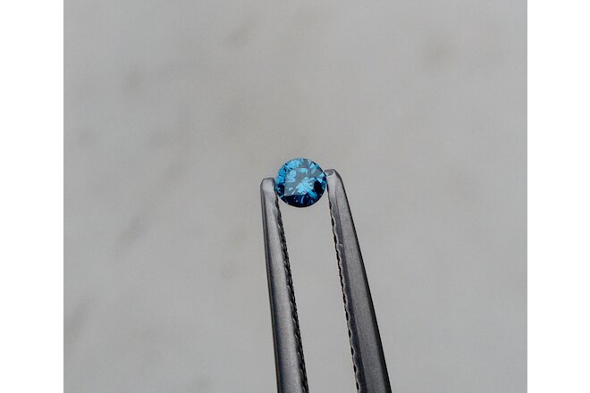 Blue Natural Diamond loose faceted Round 2.5mm
