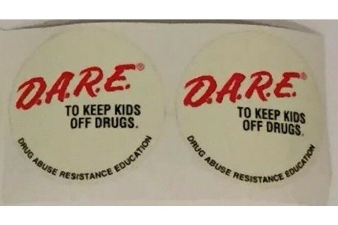D.A.R.E. Stickers GLOW IN THE DARK Vintage DARE To Resist Drugs Violence 90's