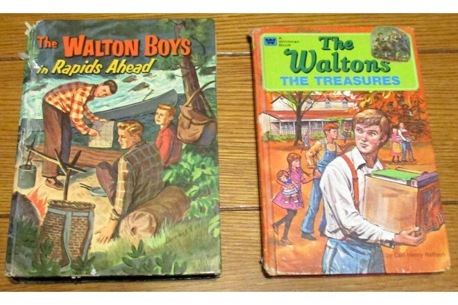 1975 The Waltons The Treasures & 1958 The Walton Boys in Rapids Ahead H/C