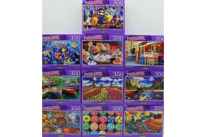 Jigsaw Puzzles 350 Pieces Lot of 10 Puzzlebug CraZart 18.25" X 11" Pack #33