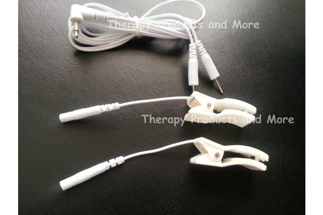 2.5mm Cable + Ear Clip Electrodes+ Pads Compatible w/ Original CES Alpha Stim