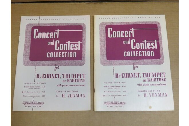 Concert & Contest Collection for Bb Cornet Trumpet or Baritone Parts 2 & 3