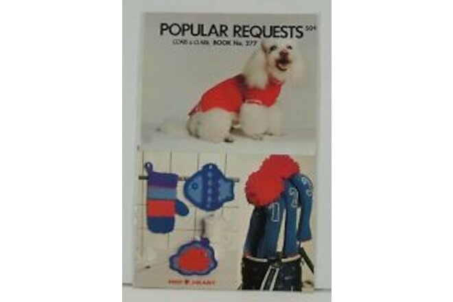 1979 POPULAR REQUESTS Coats & Clark 277 toys, dog sweater, golf club covers NEW