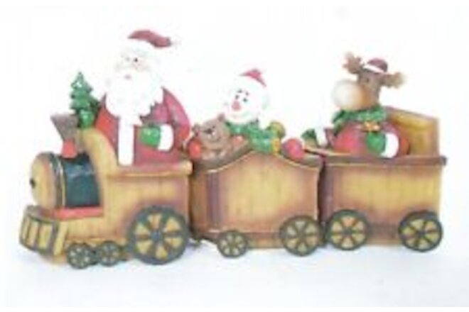 Santa’s Holiday Christmas Train 3 Piece Set Indoor Decor