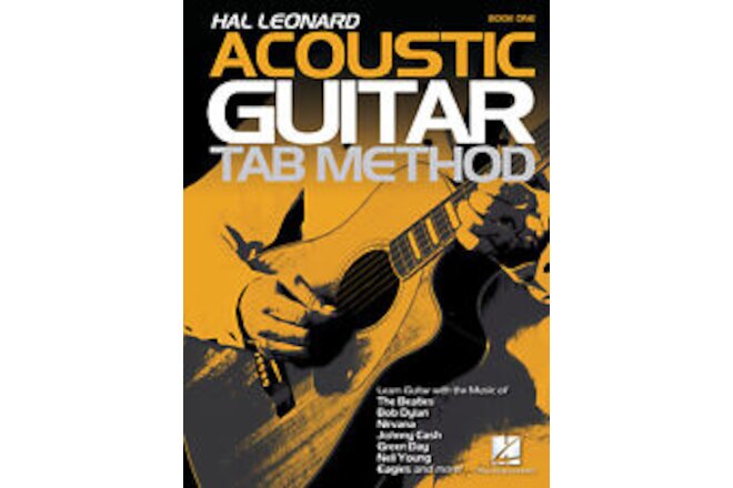 Hal Leonard Acoustic Guitar Tab Method Book 1 Learn to Play Music Lessons