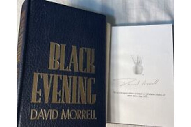 SIGNED LE 52 Black Evening Book David Morrell MM Copy HC DJ Hard Case Box Mint