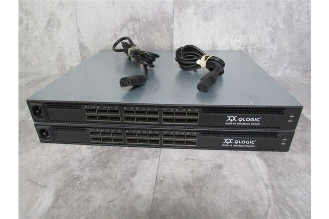 Lot of 2 Qlogic 12200-18 18-Port QDR InfiniBand Network Switch 12200-18-28