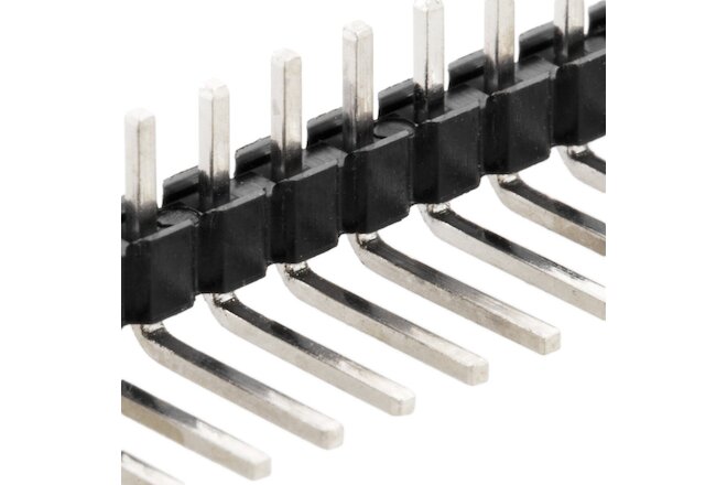 [10x] 1x40 Pin 2.54mm Right Angle Single Row Male Pin Header Connector - 90 deg