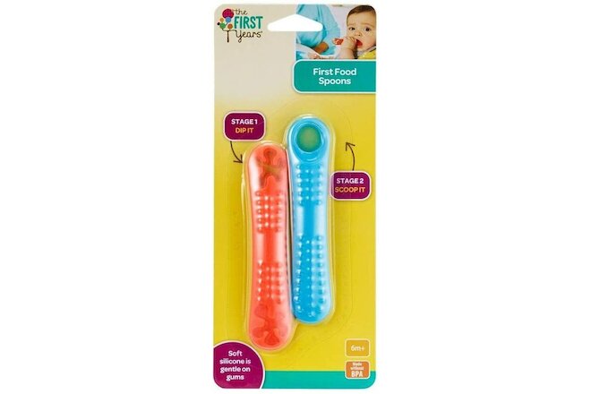 The First Years First Food Baby Spoons [2-Pack] BPA+PVC Free