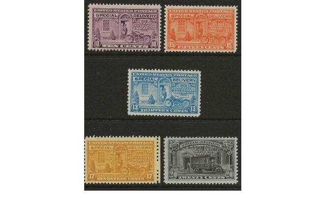 SPECIAL ON SPECIAL DELIVERY STAMPS!  5 mint NH Scott Cat Value $7.70 ONLY $2.95!