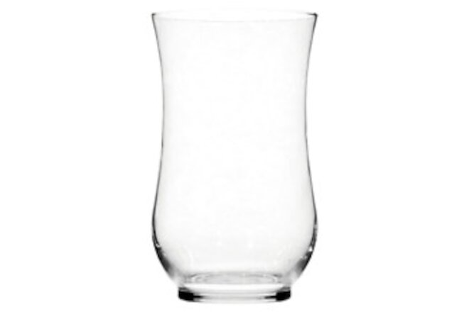 Clear Curved Glass Hurricane Candle Holder