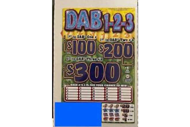 NEW pull tickets Dab 1-2-3 - Seal Card Tabs!!