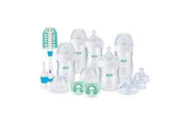 Soft Silicone Simply Natural Baby Bottle Gift Set with Cleaning Brush