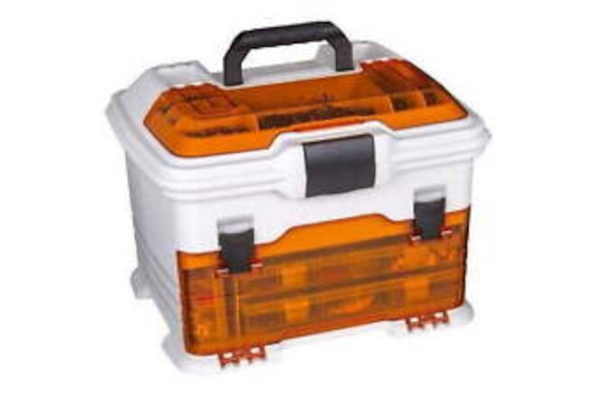 T4P Multi Loader, Fishing Tackle Box, White, Orange, 33.5 inches long, Plastic