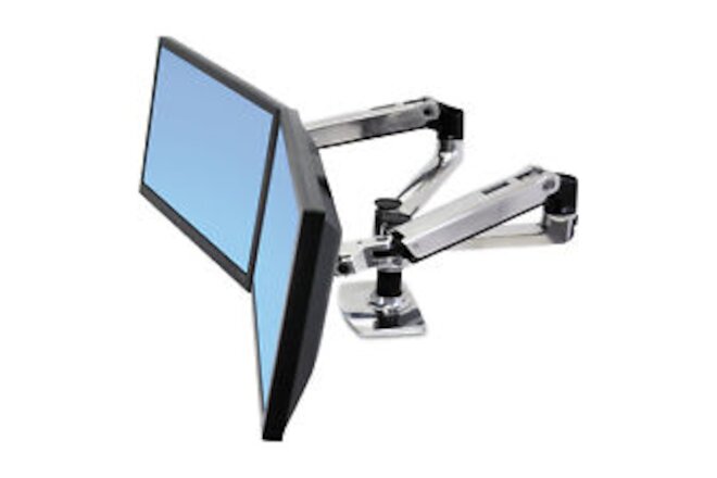 Ergotron LX Dual Side-by-Side Monitor Arm Up to 27" Monitor Black (45-245-026)