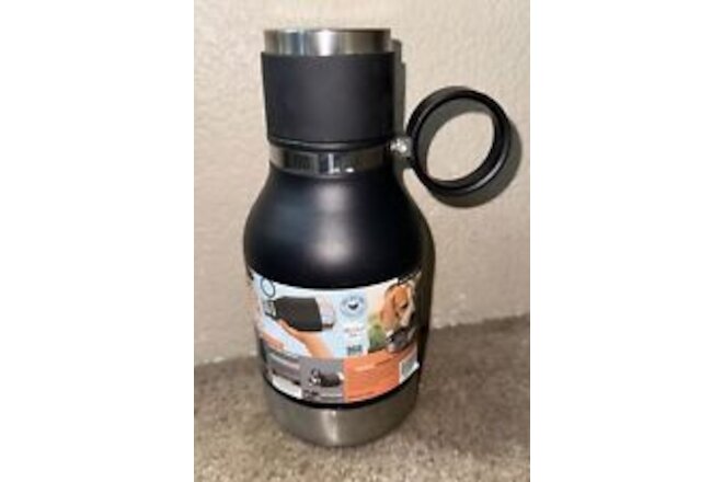 Asobu Vacuum Insulated Water Bottle with Dog Bowl (Black) - 33 oz bottle OEM