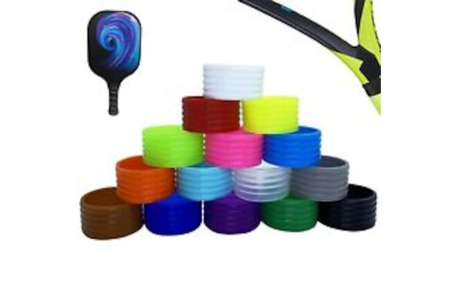 Tennis Racket Silicone Ring/Tennis Racket Grip Bands 14pcs - Hold Overgrip in...