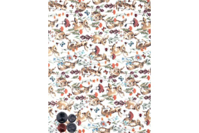 Allover Bunny Rabbit Chintz 19 x 13.5 Inch Overglaze Ceramic Decal Sheet