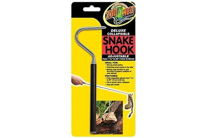 (2 Pack) Zoo Med Deluxe Fully Collapsible Snake Hook Easy Grip Handle
