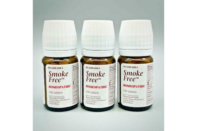 Boericke & Tafel Smoke Free Homeopathic Supplement 100 Tablets 3PK Exp1/25