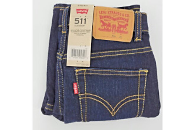 Levi's 511 Kids Size 8 Reg/W24 Blue Stretch Slim Fit Denim Jean Shorts 5 Pockets