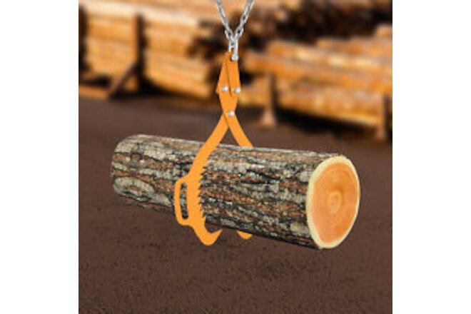 25"  1000kg/2200lbs Claw Hook, Log Lifting Tongs, Heavy Duty Grapple Timber Claw