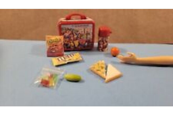 1:6 Kitchen Food Mini Lunch Box Sandwich Chips Drink Fruit Fits Barbie Doll qq