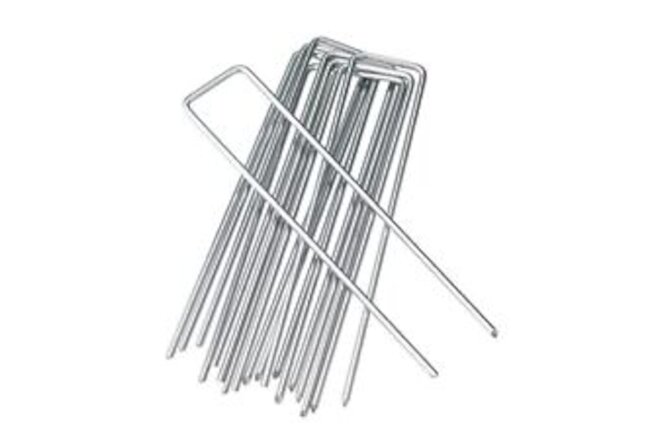 6 Inches Heavy Duty Galvanized Steel Garden Stakes Staples Securing Pegs for ...