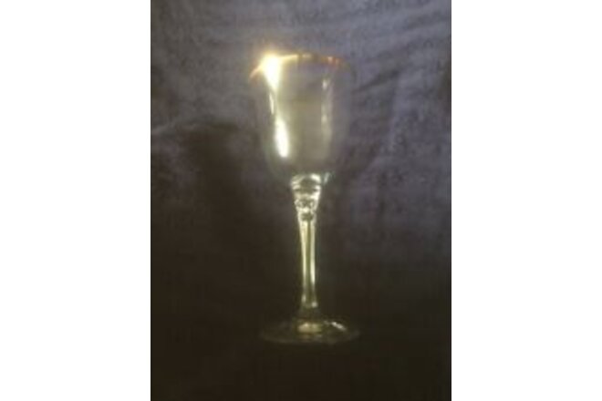 Towle Crystal goblet with gold trim set of 4 Made in Austia. In box, never used.