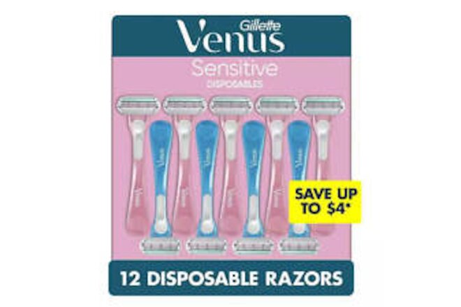 Venus Sensitive Disposable Razors for Women 12 ct.