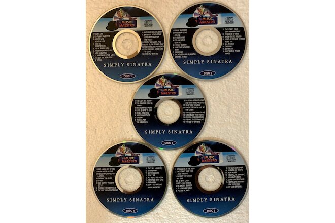 MUSIC MAESTRO KARAOKE - SIMPLY SINATRA - 5 DISC SET - 80 SONGS - LOT 547
