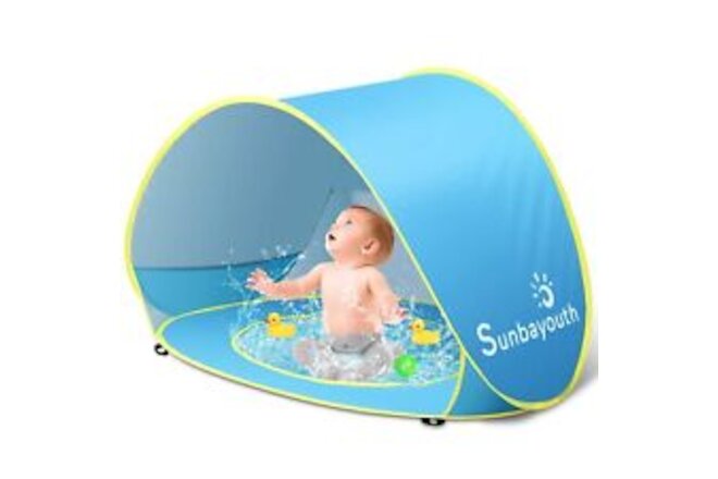 Baby Beach Tent, Baby Pool Tent, UV Protection Infant Sun Shelters Beach Shad...