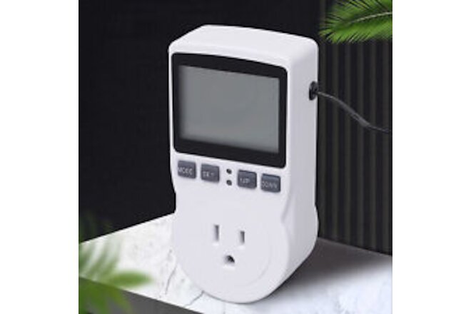 Programmable LED Display Thermostat Plug Temp Controller Outlet Heater Cooler US