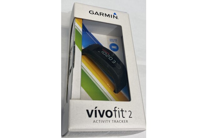 New Garmin Vivofit 2 Activity Tracker Small & Large Black Bands Water Resistant