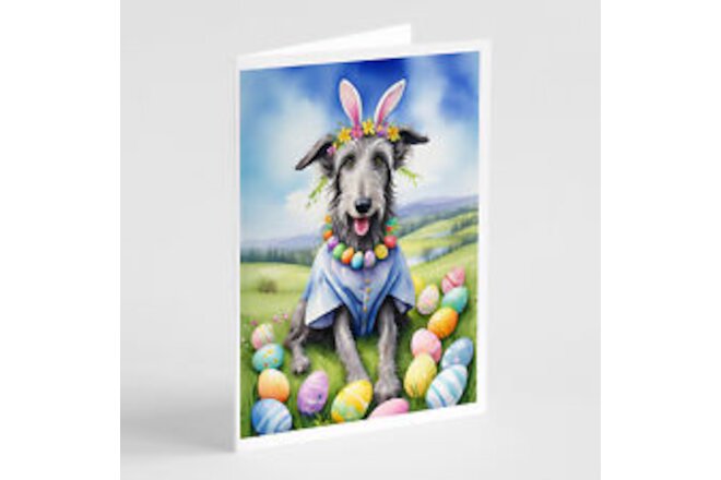 Scottish Deerhound Easter Egg Hunt Cards Envelopes Pack of 8 DAC5171GCA7P