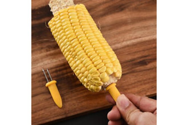 10Pcs BBQ Accessories Skewers Barbecue Fruit Corn Holder Fork Cooking To-dx