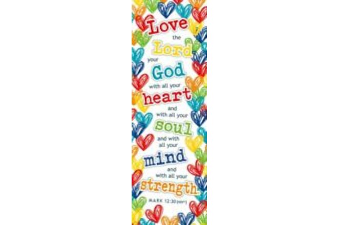 Bookmark-Love The Lord....Scripture (Mark 12:30  NIV) (Pack Of 25)