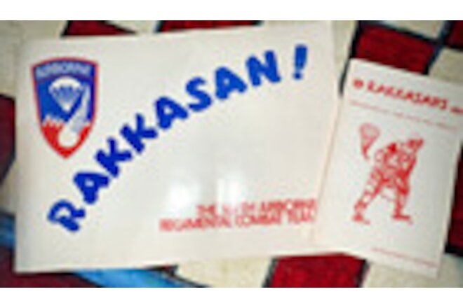 2 Vintage RAKKASAN Books:187th Airborne Combat Team & Men Who Fell From The Sky