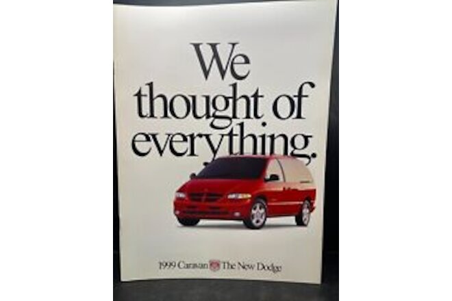 NOS 1999 Dodge Caravan Minivan We Thought Of Everything Dealership Brochure