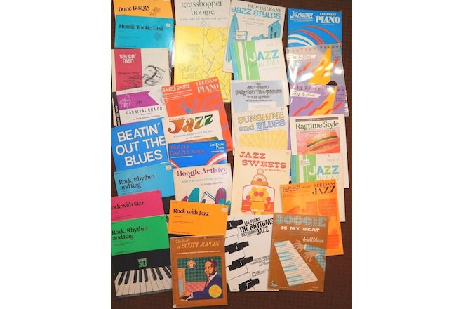 25 PIANO SOLO BOOKS vintage sheet music JAZZ, Blues, POP, Ragtime Vintage lot