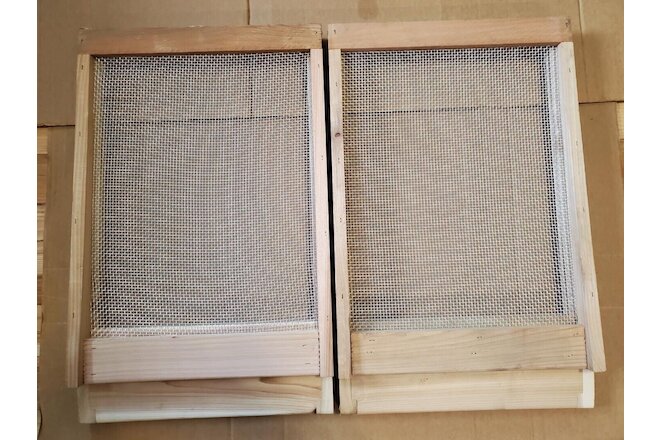 Cedar 8 Frame  Bee Hive Screened Bottom Boards For Langstroth Beehive (lot of 2)